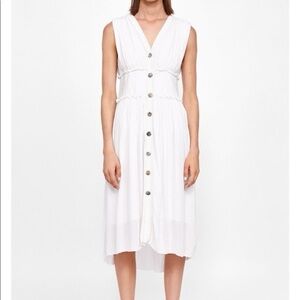 Zara sleeveless cotton midi dress size small NWT